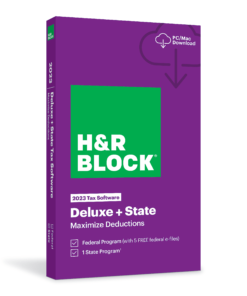 [Old Version] H&R Block Tax Software Deluxe + State 2023 [Download]