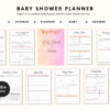 Baby Shower Planner – 30+ planning pages – Printable Baby Shower PDF – Baby shower checklist – event party planner – babyshower planner