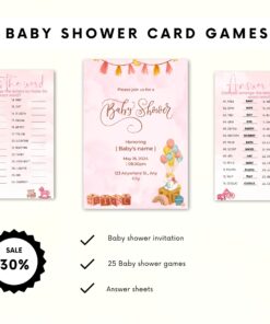 Alternative view of Baby Shower Planner – 30+ planning pages – Printable Baby Shower PDF – Baby shower checklist – event party planner – babyshower planner