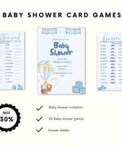Alternative view of Baby Shower Games | Baby Trivia Games | Baby shower bingo | Gender Reveal Party | Gender Reveal Games
