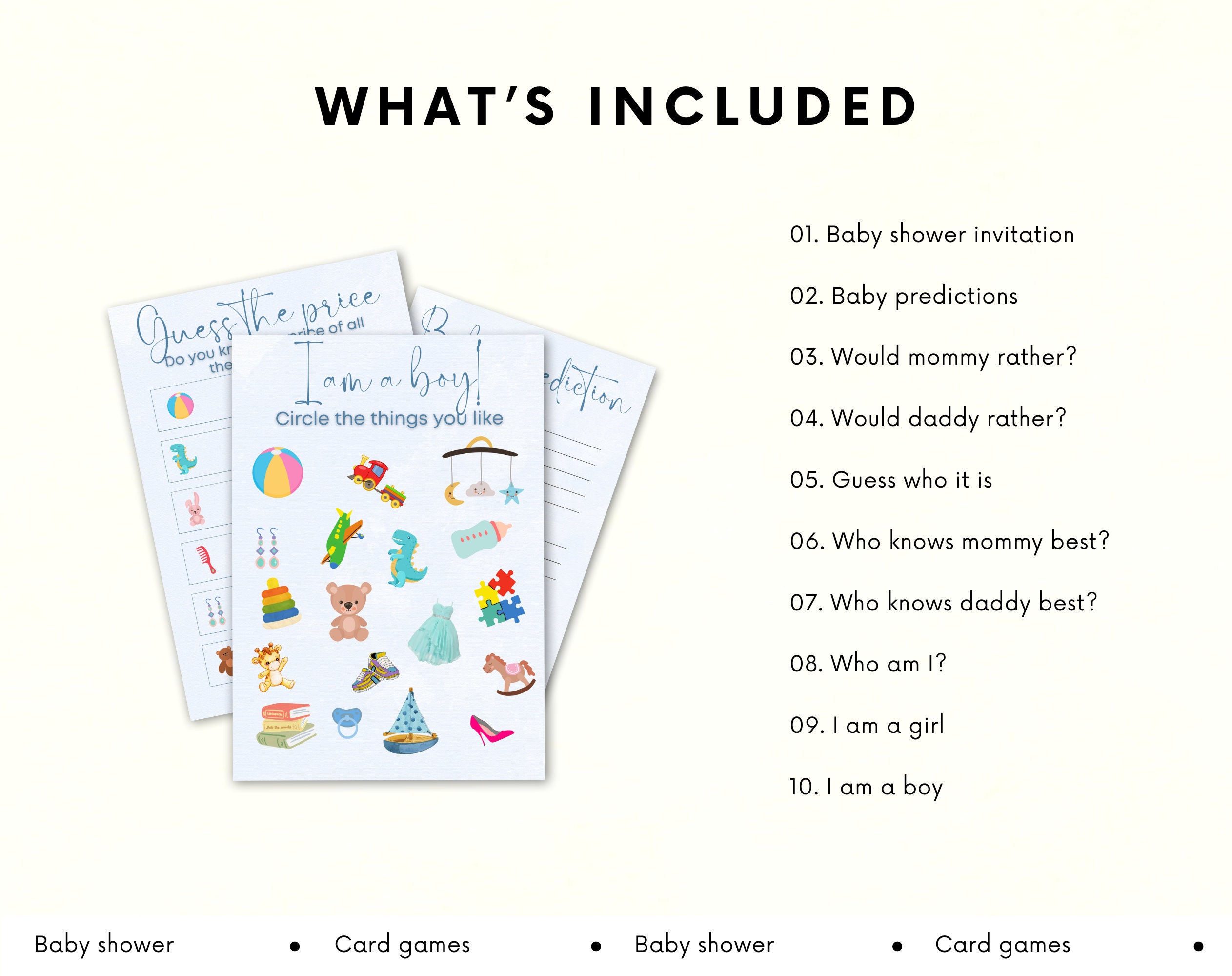 Baby Shower Games | Baby Trivia Games | Baby shower bingo | Gender Reveal Party | Gender Reveal Games