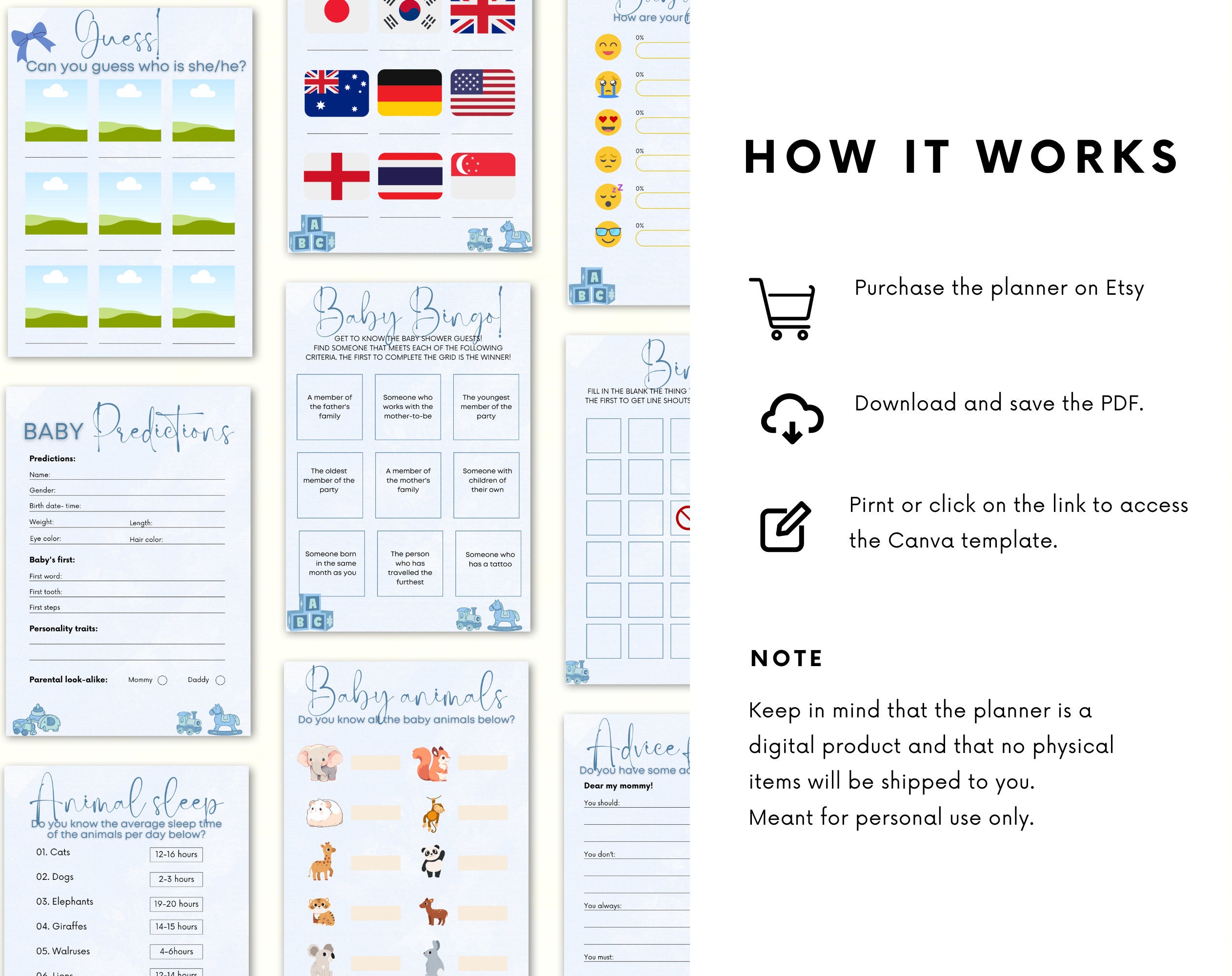 Baby Shower Games | Baby Trivia Games | Baby shower bingo | Gender Reveal Party | Gender Reveal Games