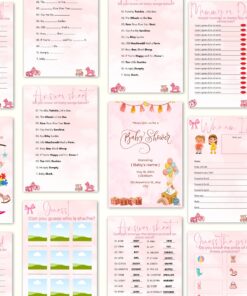 Alternative view of Baby Shower Planner – 30+ planning pages – Printable Baby Shower PDF – Baby shower checklist – event party planner – babyshower planner
