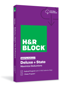 [Old Version] H&R Block Tax Software Deluxe + State 2023 [Download]
