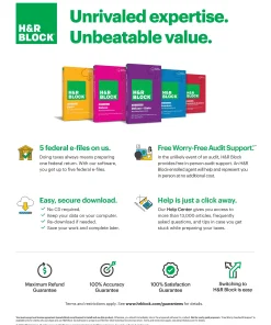 Alternative view of [Old Version] H&R Block Tax Software Deluxe + State 2023 [Download]
