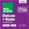 H&R Block 2025 Tax Software Deluxe + State (PC/Mac Digital Download)