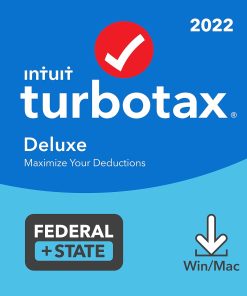 [Old Version] TurboTax - Deluxe 2022 Federal + E-file and State - Windows, Mac [Digital]