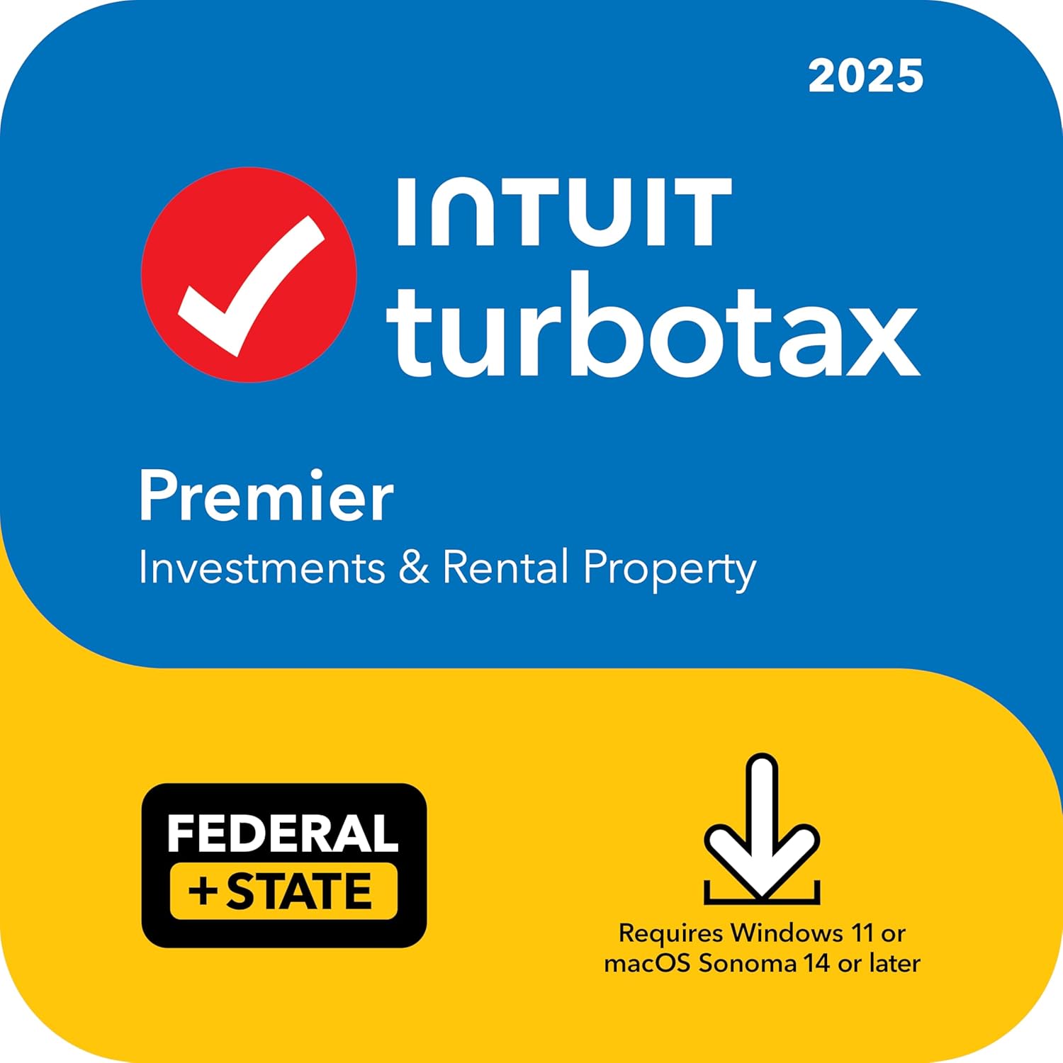 TurboTax Premier 2025 Tax Software | Federal & State Return | PC/Mac | Instant Digital Download