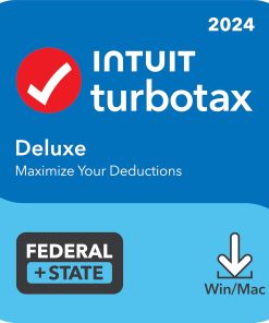 [Old Version] TurboTax Deluxe 2024: Federal & State Tax Software + E-file [PC/Mac Download]